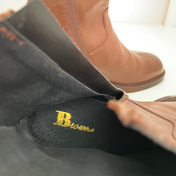 Leather Block Heel Booties - Picture 9 of 10